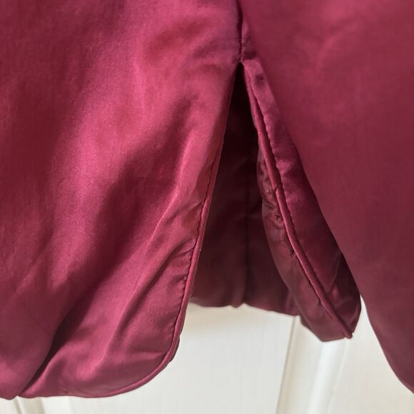 Womens Satin Chinese Jacket Dragon Design 100% Silk Size Large Red Artsy City - Picture 8 of 12